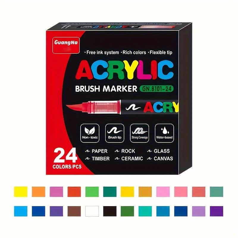 

Акриловые маркеры премиум-класса - 12/24/36 цветов, мягкий наконечник, нетоксичные, идеально подходят для пасхальных поделок и украшений