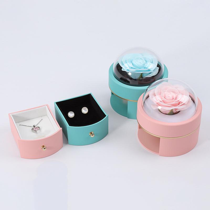 1 Stück Schmuck-Organizer Kreative Geschenkbox Hochzeitsfeier Dekoration Papierseife Blumen Valentinstag Unsterbliche Blume Rose Blume