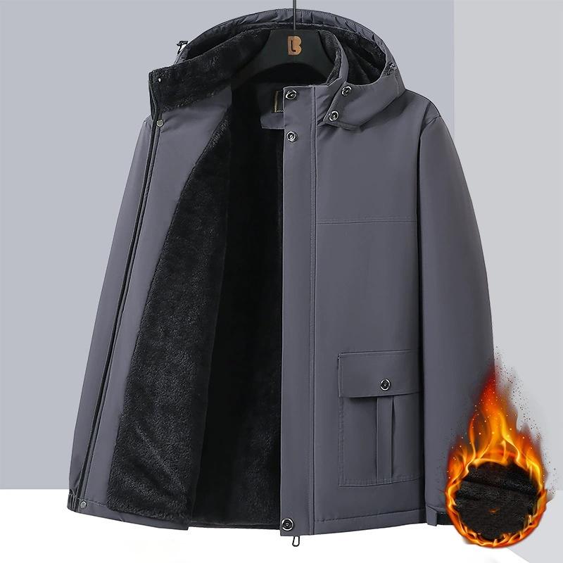 

10XL 9XL Зимові чоловічі парки Флісові Водонепроникні Теплі Великих розмірів 6XL 7XL 8XL Оверсайз Потовщені Куртки з капюшоном Вільні Вітрозахисні 7XL сірий