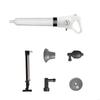 Declogger Toilet Drain Cleaner High Pressure Air Plunger With 3 Nozzles For Sink Bathtubs Pipe Clogs B03E
