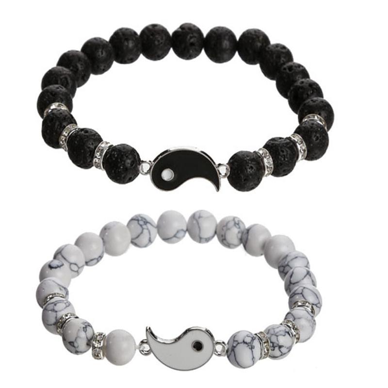 2 Pice Love Magnetic Friendship Bracelets Matching Bracelets for Couple Best Friends Bracelets Birthday Jewelry for Women Girls
