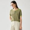 Women's Mulberry Silk Blend Striped Short Sleeve T-Shirt