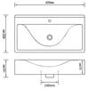 Lavabo rectangulaire en céramique gris - vidaXL - 60x46x16 cm - Avec trop-plein et trou de robinet