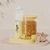 Leak-Proof Hamster Water Dispenser 2 In 1 Pet Auto Dispenser Easy Install Food Feeding Bowl  Indoor