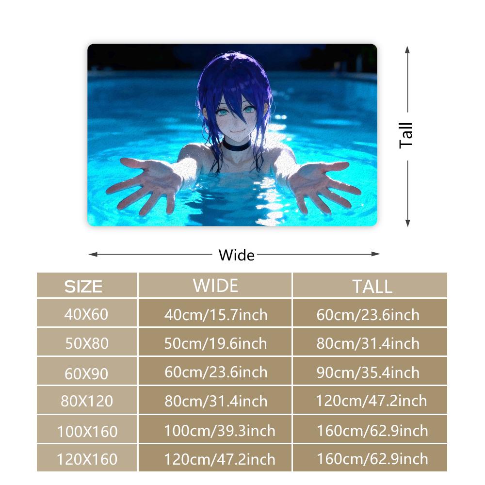 Hot Chainsaw Man R-Raza Floor Mat Cozy Flannel Soft Thick Non-Slip Mat For Living Room Bedroom Kitchen Decor Rugs