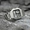 Casio Custom Collection AE 1200WHD 1A Electronic Movement Metal Strap Watch Unisex Black Dial AE-1200WHD-1A(Watch4--)