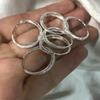 925 Sterling Copper Sparkling Round Hoop Earrings for Women Simple Geometric Creative Earrings Party Zircon