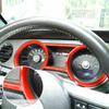 Dashboard Trument Box Ring Trim Cover Bezels For Ford Mustang 2010-2014 Red