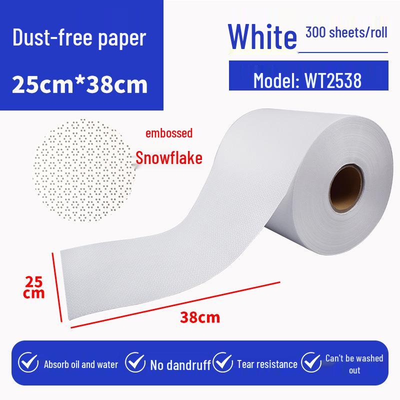Non-Woven Dust-Free Cleaning Cloth: Blue/White Oil & Water-Absorbent Industrial Wiping Roll