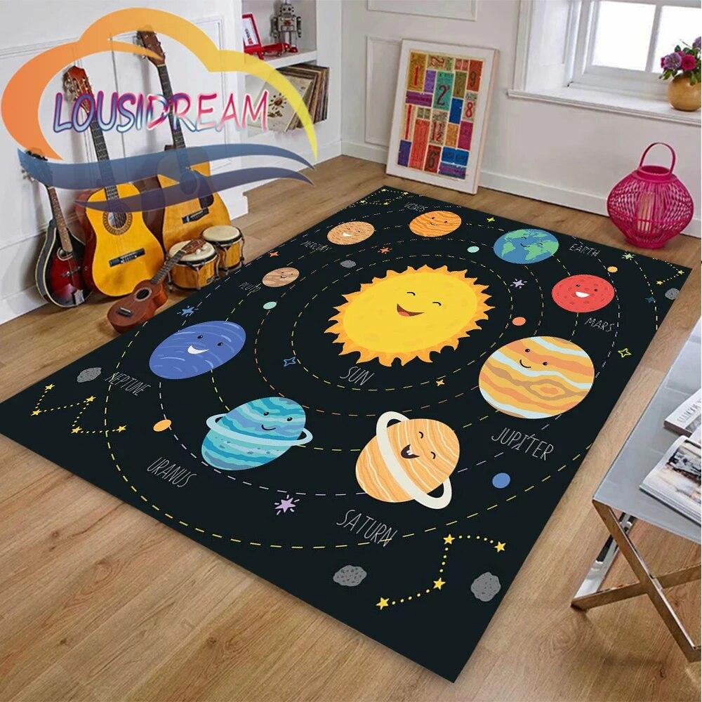 3D Pattern space universe  vector and many planets in galaxy-Popular Cushion In Europe  America Fashionable Carpet