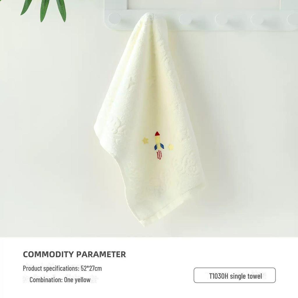 Jinhao Soft Pure Cotton Cartoon Towel for Kids – Medium, Skin-friendly, Water-absorbent, Perfect for Face Washing