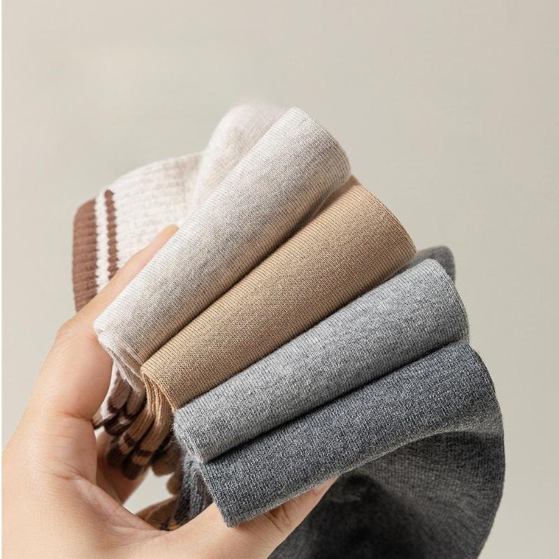 Japanese Mylar Striped Short Socks Men's Short Socks Summer Thin Men's Ankle Socks Student Socks