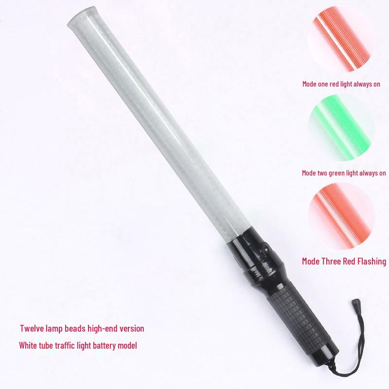 Rechargeable LED Traffic Baton with Emergency Whistle and Flashing Strobe