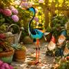 Pot Colorful Metal Animal Planter Freestanding Peacock