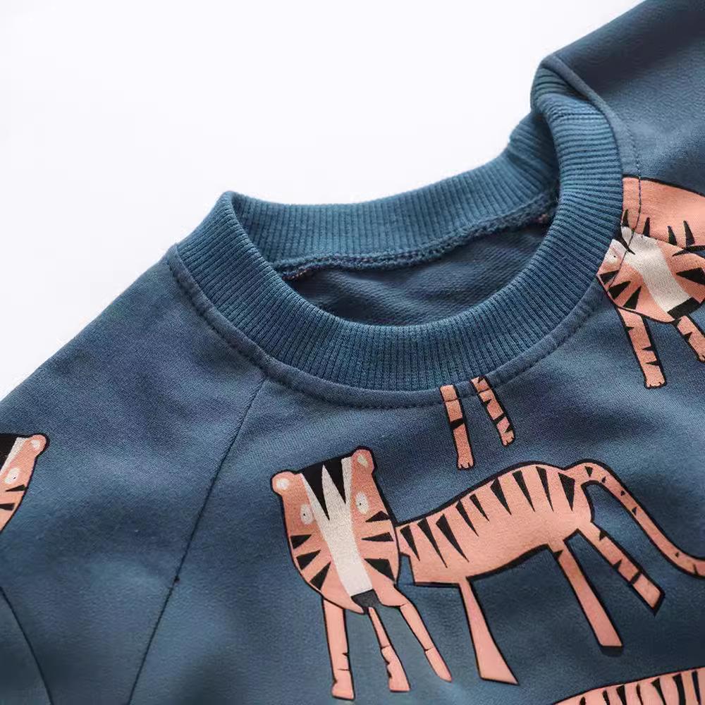Boys' Cartoon Cotton Long Sleeve Sweatshirt - Fall Round Neck Children's Wear