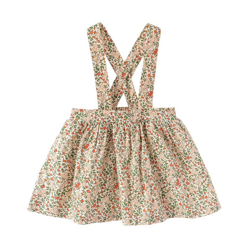 Babylove Girls  French Style Pure Cotton Floral Suspender Dress 90