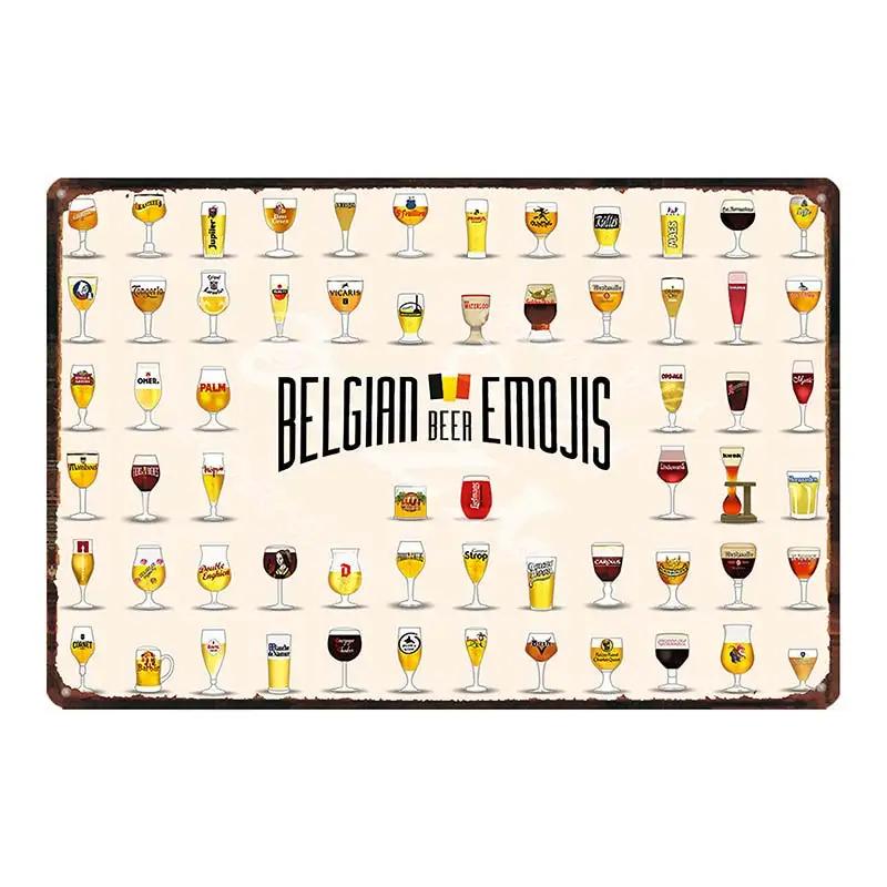 Belgian Beer Chouffe Duvel Metal Tin Sign Plate Wall Pub Kitchen Restaurant Home Art Decor Vintage Iron Poster  DU-2000