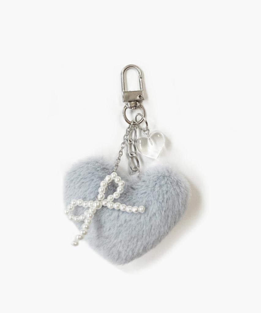 MONOFLUX Double Heart Ribbon Keyring