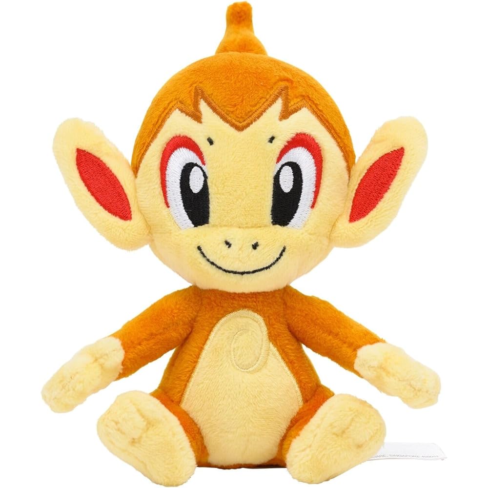Pokmon Center Original Pokmon Fit Chimchar Plush Toy 15.3x11x9.5 cm