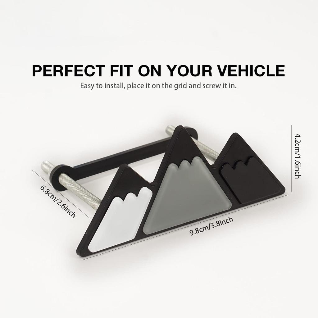 Tri-Color Grille Badge Logo Decoration Emblem for car Truck Label Tacoma 4Runner Tundra Rav4 Highlander's T-G3Y Three-Color Badge Logo Barbecue Grill