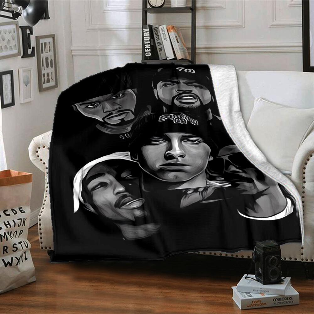 1Pc Eminem'S Urban Style Blanket For Couch Bed Plush Cozy Fuzzy Blanket Super Soft Warm Blankets For Fall And Winter 091895
