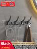 No Drill of Door Hooks, Space Aluminum, Non Perforated Bathroom Hooks, Bedroom Storage, Clothes Hanger Hooks, Wall Clothes Hook