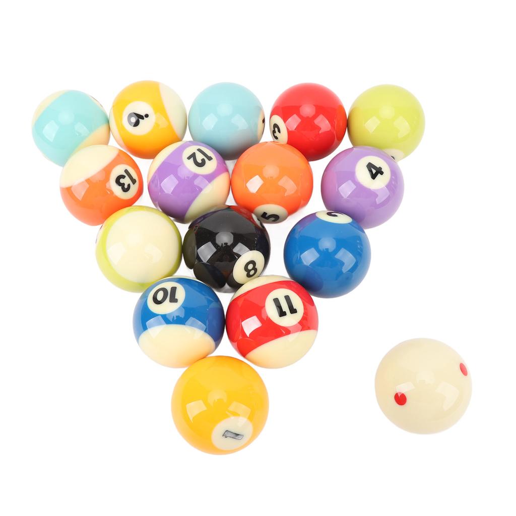 16pcs Billiard Balls Professional Standard 2.3in Diameter Resin High Friction Resistance Pool Table 