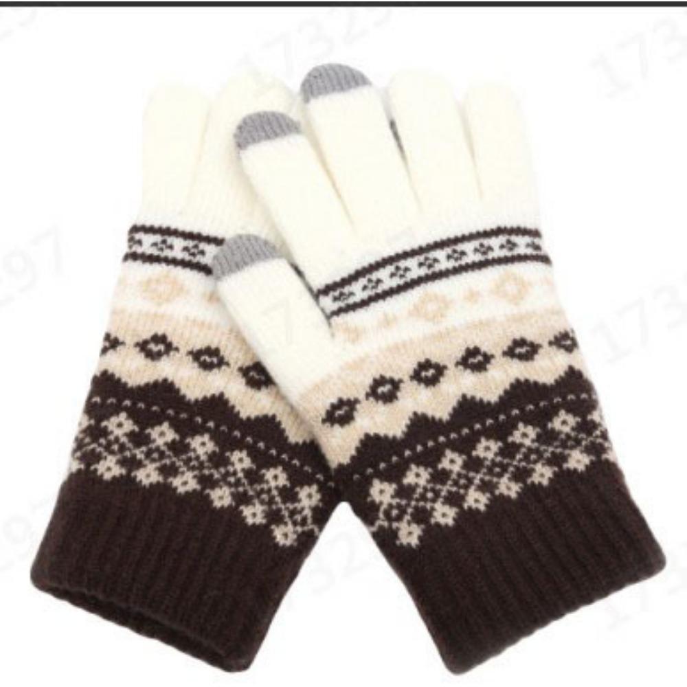 New Touch Screen Gloves Are Piled and Thickened, Winter Jacquard Warm Gloves, Men's and Women's Gloves.