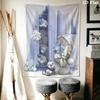 Tatty Teddy Wall Tapestry Aesthetic Wall Hanging Printed Fabric Blanket Decorative Tapestries for Bedroom Living Room Home Decor