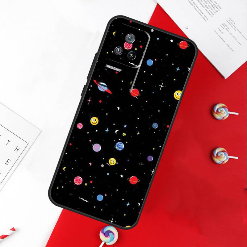Black White Moon Space Astronaut Cover For Xiaomi 14T 11T 12T 13T Pro 13 14 15 Ultra POCO X7 Pro X3 X5 X6 F5 F6 M6 Pro Case