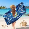 Warrington Wolves Customized Name Text Beach Towel, Soft Absorbent Towel Beach Pool Travel Personal Gift