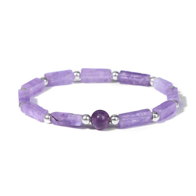 

JYL TS Bracelet Women s Purple Beads Promotes Spiritual Awareness Rectangular amethyst російський зелений колір