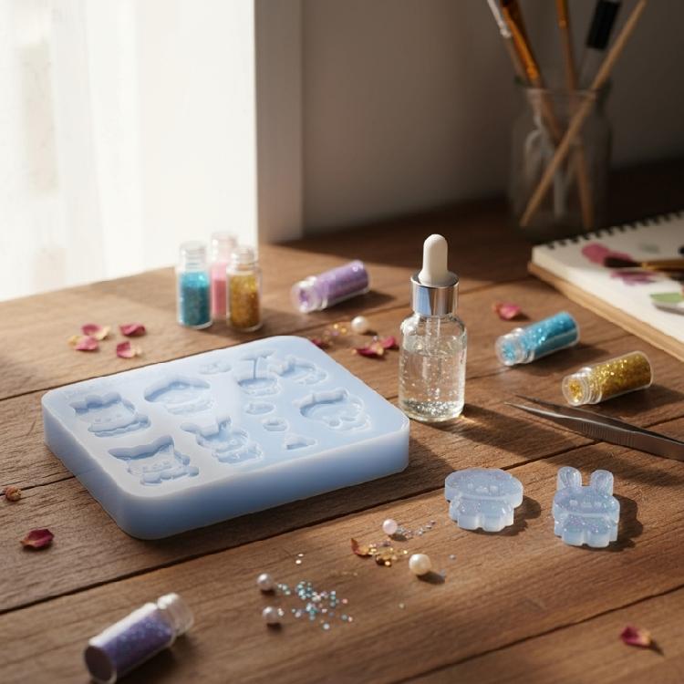 Heat Resistant Silicone Rabbits Mould Flexible Reusable Designs For Jewelry Soap Candle Crafting Projects
