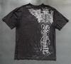 New European and American Men's Summer Skull Letter Print Comfortable and Breathable Round Neck T-shirt Outdoor Street Top
