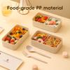 WORTHBUY Microwave Plastic Lunch Box With Detachable Compartments Reusable Portable Leak Proof Food Container For School Picnics
