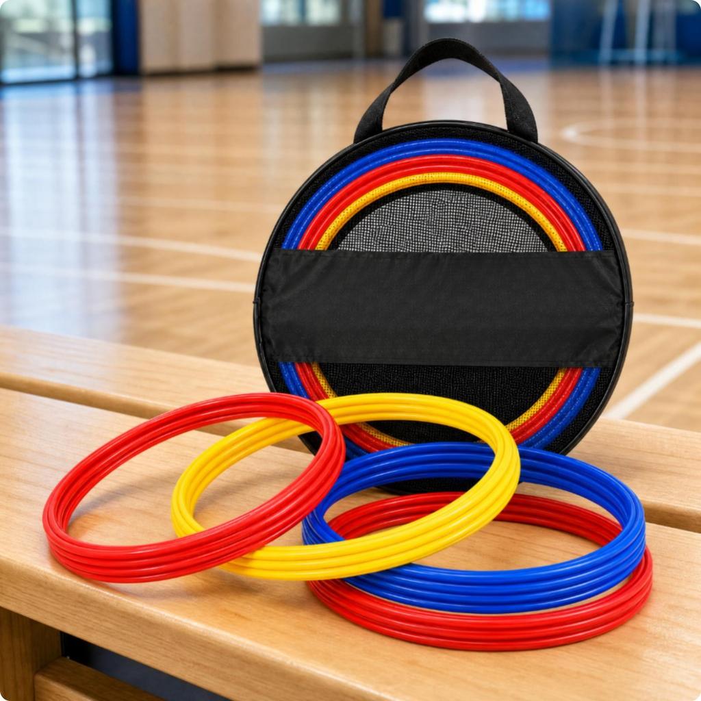 12 Pieces PP Agility Training Hoop 50 Cm Diameter for Sports Teams, Students