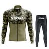 Outdoor Cycling Clothing Sports Men's and Women's Same Quick-drying Cycling Clothing Road Mountain Cycling Shirt Long-sleeved Strap Set 2026