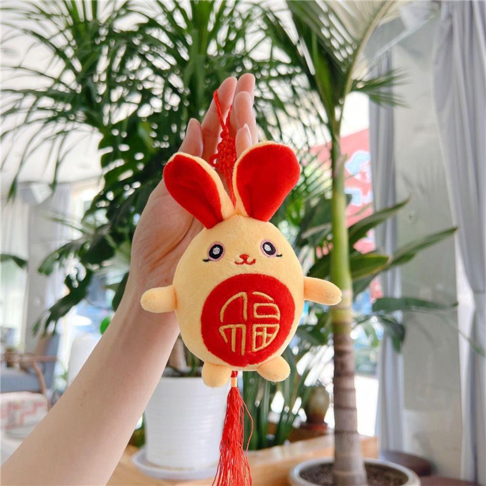 Zodiac Rabbit Plush Toys Natal Year Auspicious Doll Year Of The Rabbit Mascot Rabbit Plush Pendant