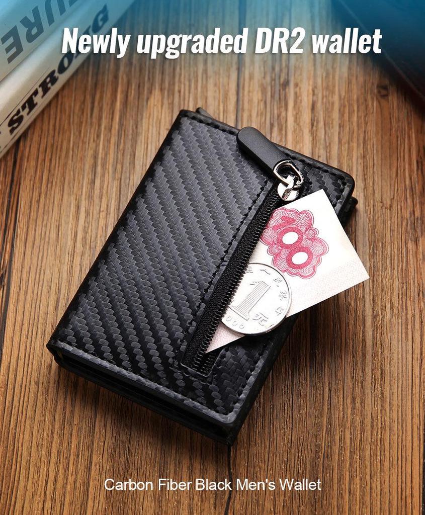 Men's RFID Anti-Theft Multifunctional Short Wallet with Large Capacity and Magnetic Card Holder