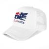 Australien Flagge Patriotisch Bedruckte Netz-Kappe Verstellbar Unelastisch Trendige Snapback Papa-Hut für Geschenke Angeln Camping Outdoor