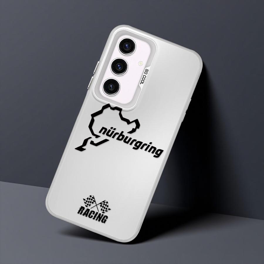 

Phone Case for Samsung Galaxy A73 A54 A55 A72 A51 A56 A52 A53 A26 A36 A71 A35 Soft Cover Luxury Nurburgring Sport Racing Galaxy A52