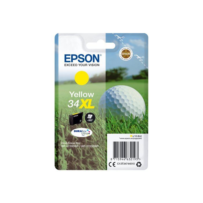 Cartouche jet d'encre EPSON DURABrite Ultra 34 - Jaune - 300 Pages - Pack de 1
