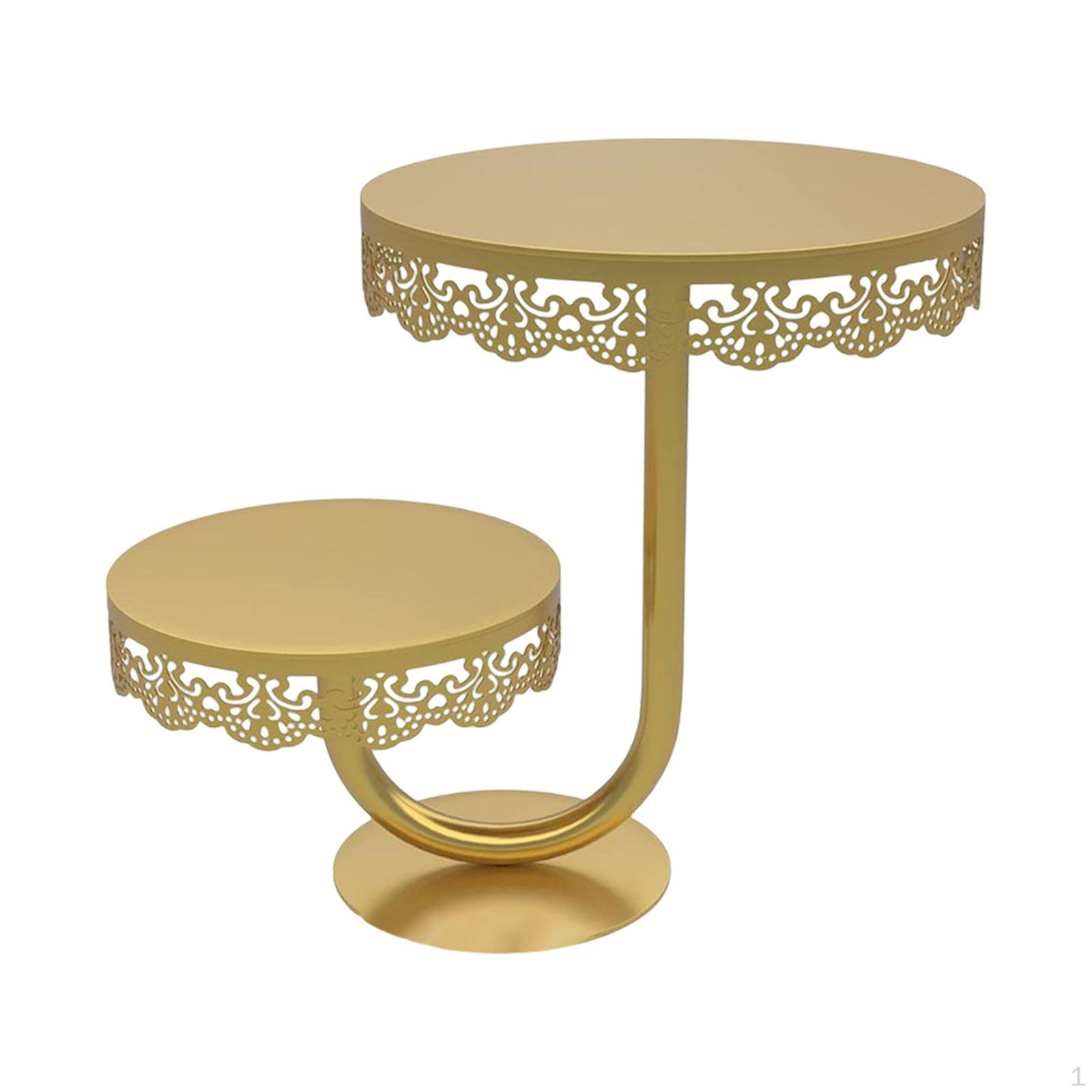 Двухуровневая подставка для торта, Дисплей, Поднос для подачи, Поднос для десертов, Круглые подставки для кексов Aureate