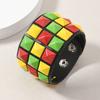 Punk Hip-Hop Rhinestone Bracelet Retro Western Wasteland Hottie Leather Snap Bracelet for Women Jewelry HUANZHI New
