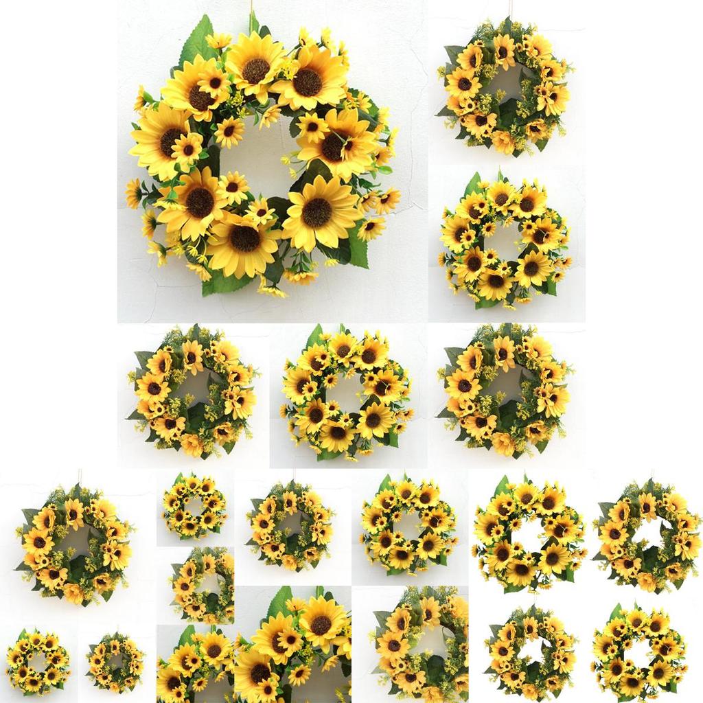 Elegant Artificial Sunflower Wreath Garland For Weddings And Party Decorations