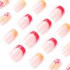 Wearing nail art, simple flower wearing nail art, French three-color nail art patch nail art