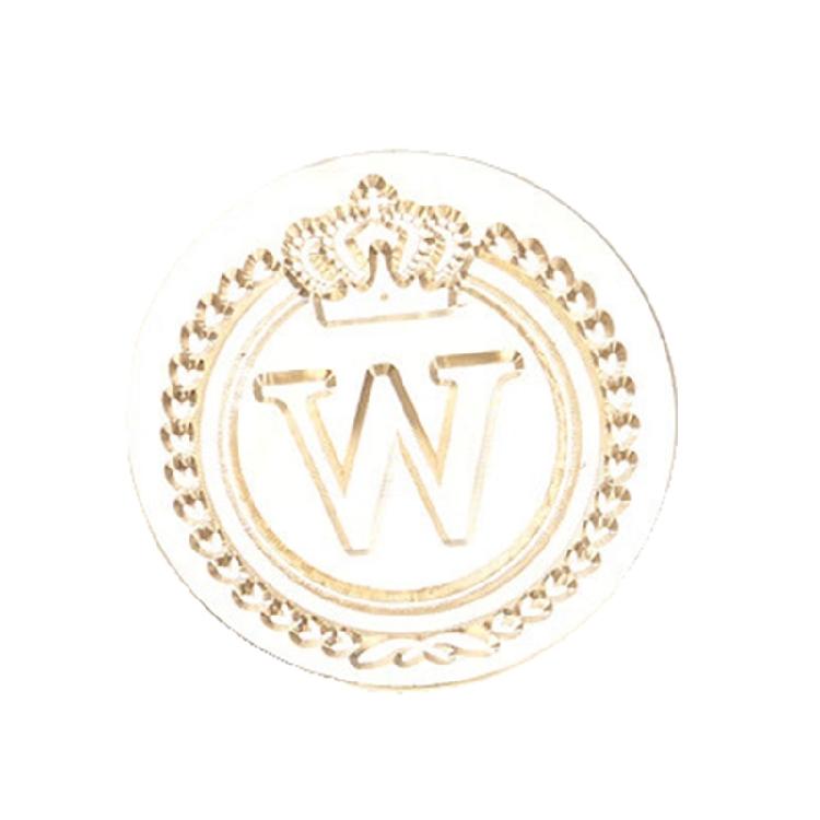 Brass Head Seal Stamp Crown Letters Sealing Wax Stamp for Letter Invitations Decoration English Letters Wax Seal Stamp