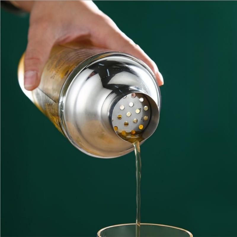 Glass Cocktail Shaker Martini Hand Shaker Cup with Scales 400/600ml Milk Tea Lemon Tea Wine Drink Shaker Mixer Bar Tool