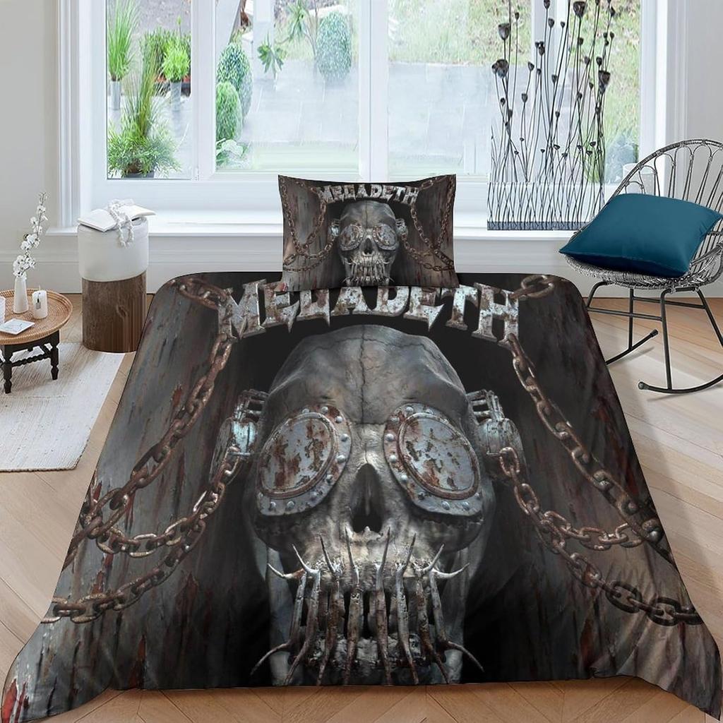 Slayer Heavy Metal Band Duvet Cover 3D Exquisite Music Digital Print Bedding Set Comforter Bed Home Decor Boys Birthday Gift