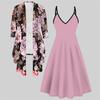 3D  Printed  Set Dress Coat ,  Double Spelling with Diverse Colors and Shapes  Fashion Print,suitable for Various Scene Fashion Styles